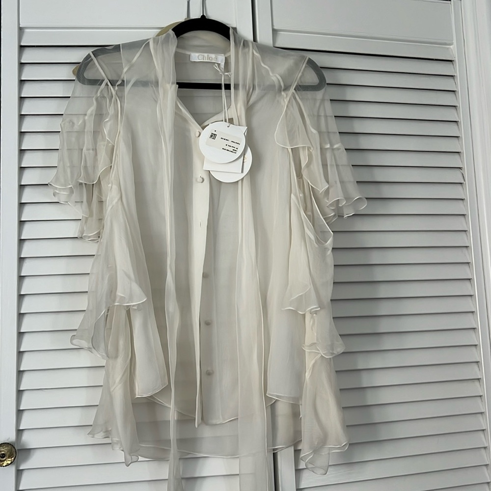 LIMITED CHLOE RUFFLE SLEEVE BLOUSE - NEW WITH TAGS